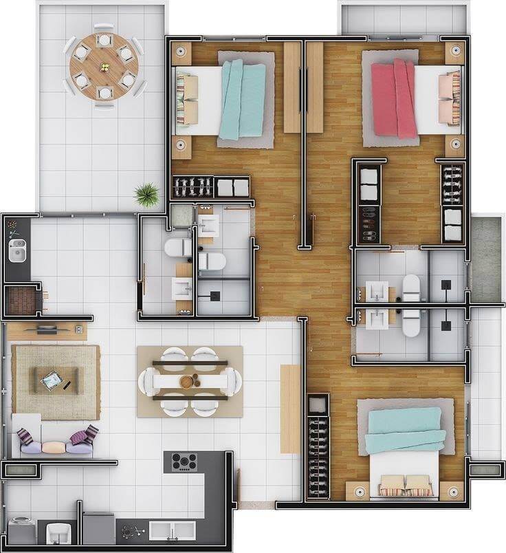 3D Floor Plan Ideas (21)