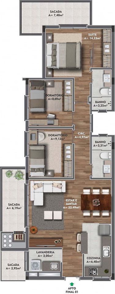 3D Floor Plan Ideas (6)