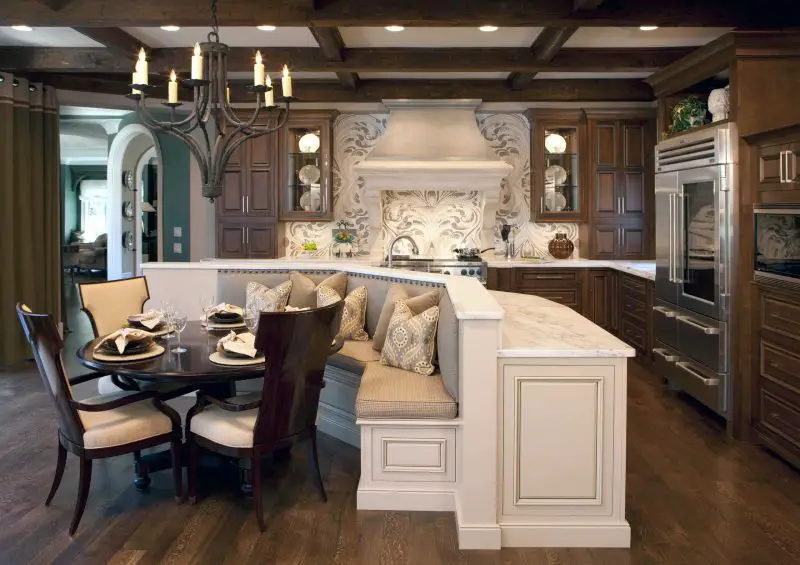 Feature Banquette Seating, Small Kitchen Island With Banquette Seating