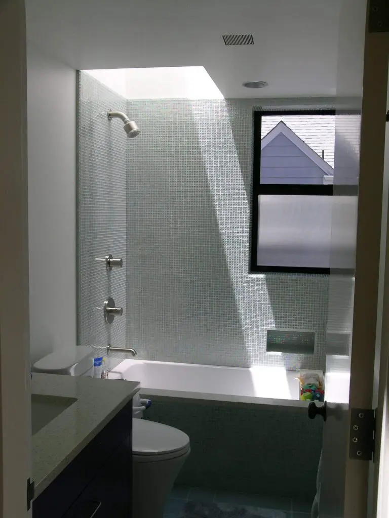 Example of a trendy mosaic tile bathroom design in San Francisco.
