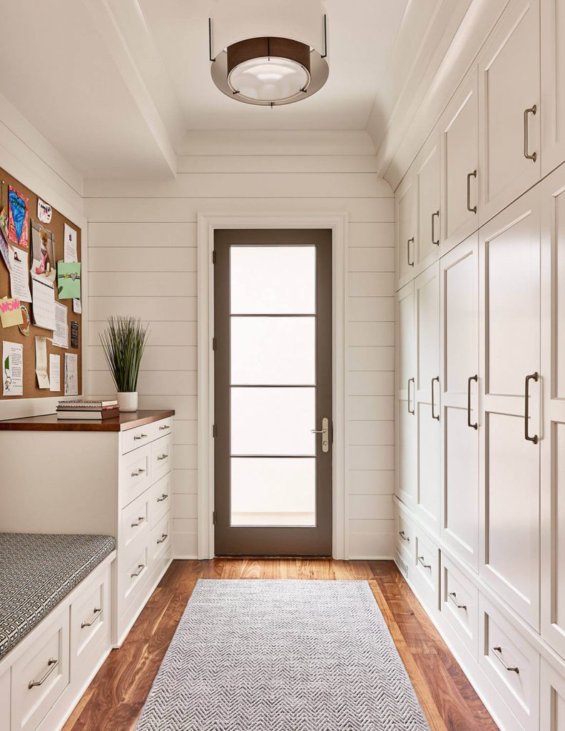 Put extra storage in a hallway or mudroom