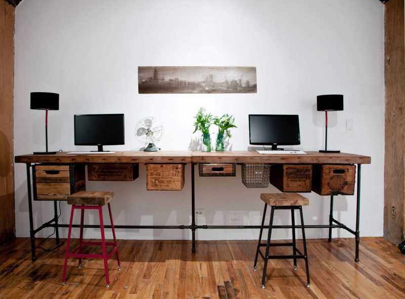 Reclaimed wood desk