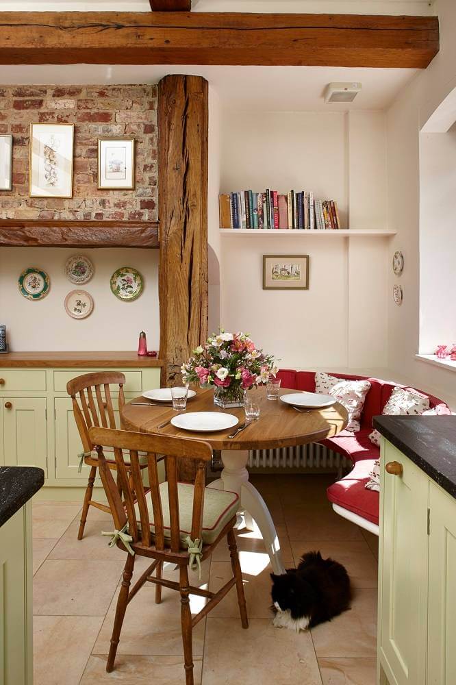 This rustic kitchen corner in England was designed