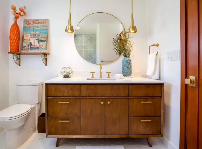 Nod To Midcentury Modern Style, Mid Century Modern Bathroom Tile Ideas