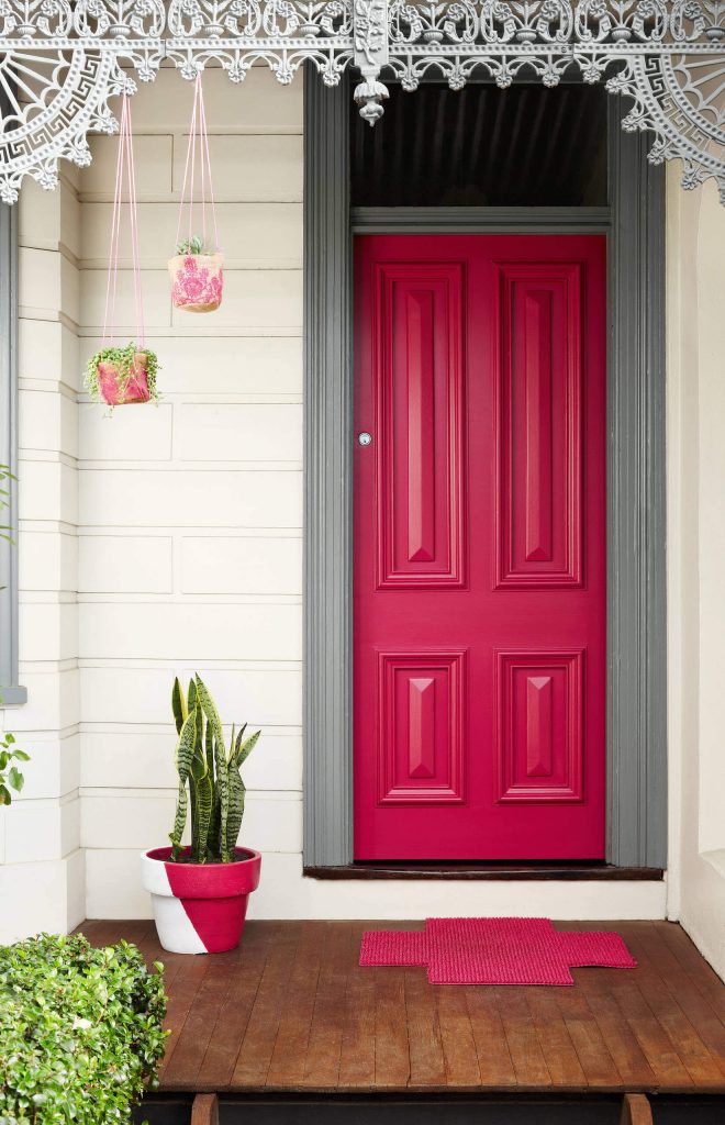 Creative wooden front door