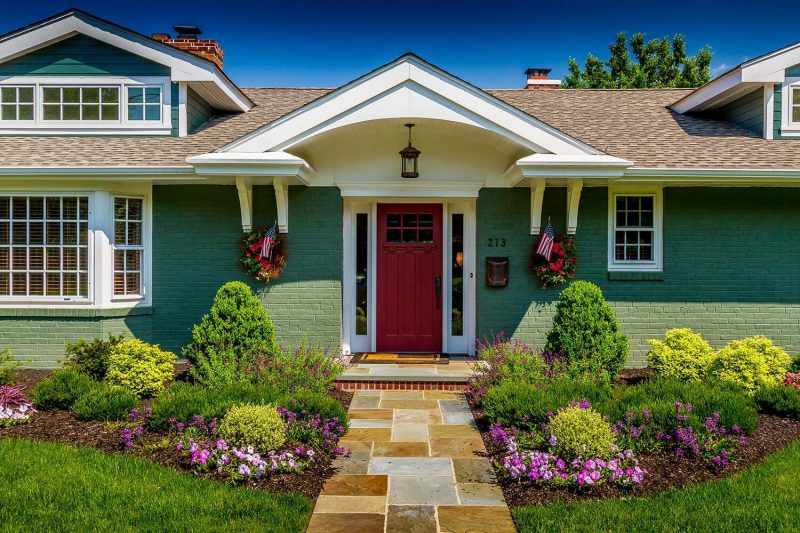 Deep Red Front Door Color