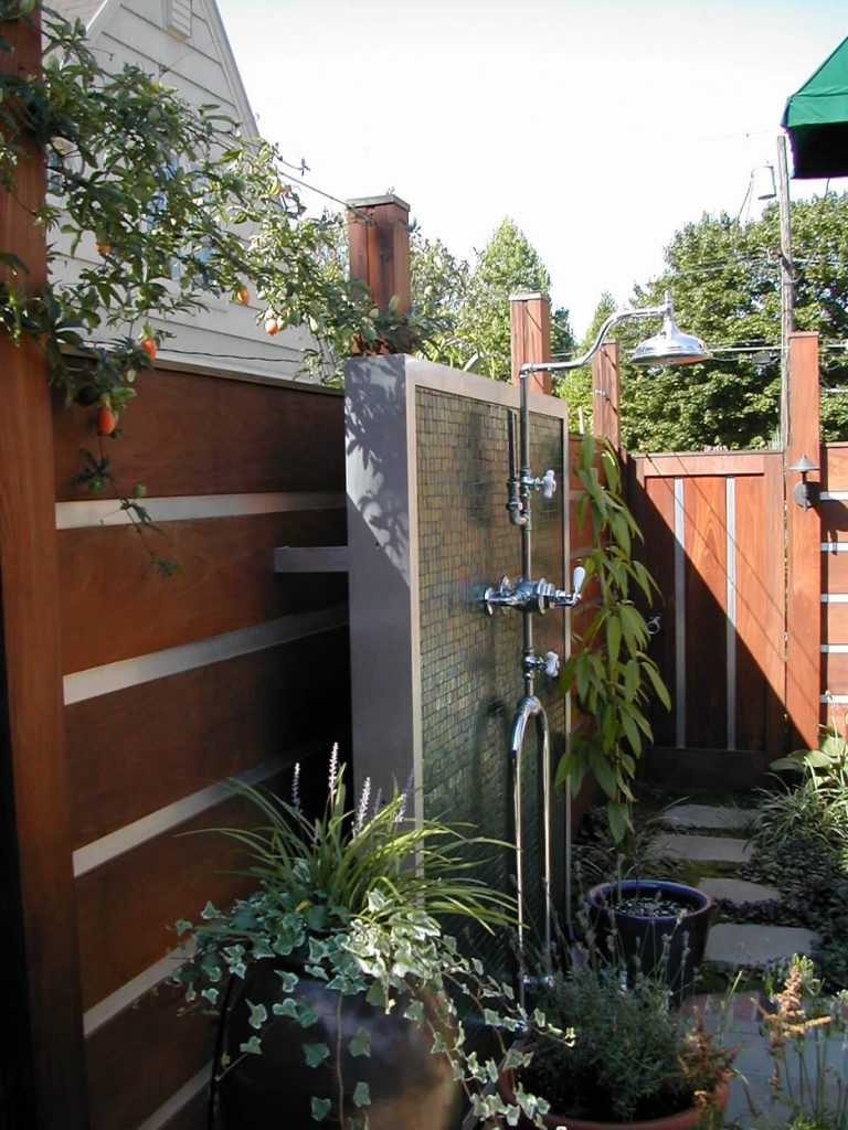 Antique shower fixture in Portland, Oregon