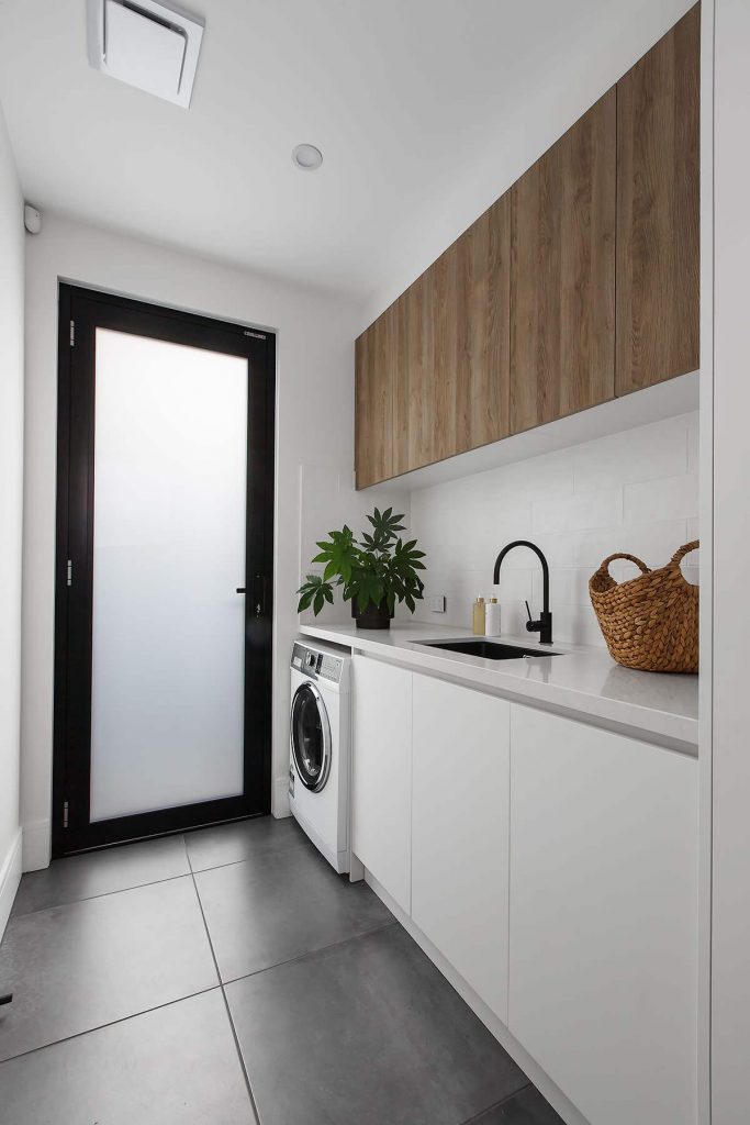 Clean Minimalism Laundry Room