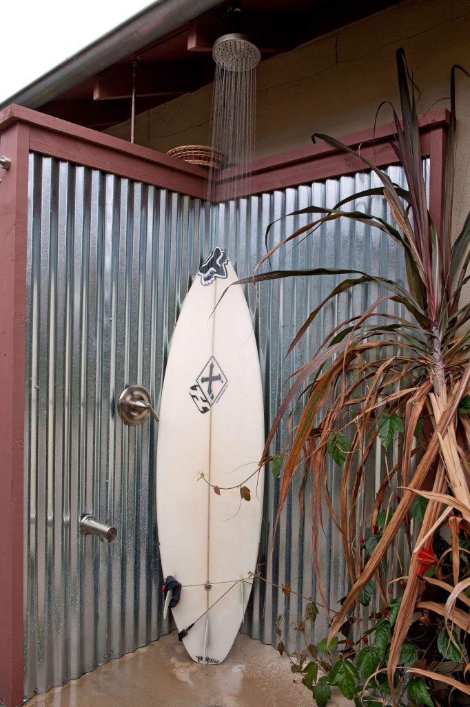 San Diego outdoor shower by Debora Carl Landscape Design