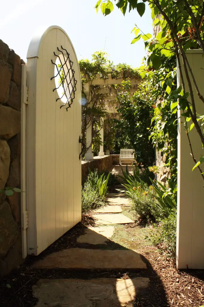 This garden gate is on the Ojai, California